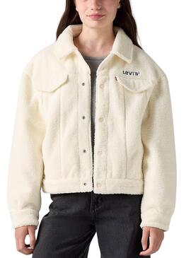 Veste Levis Sherpa Boxy Fit Beige pour Fille