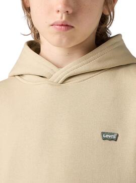 Sweat à capuche Levis Mini Batwing Crème pour garçon