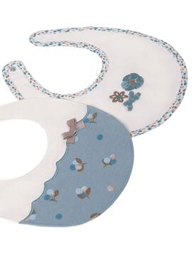 Set de 2 Bavoirs Mayoral Bleu Polaire pour bébé