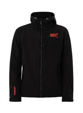 Veste Superdry Softshell Trekker avec Capuche Noire pour homme