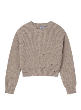 Pull Cropped Mayoral Sépia pour fille