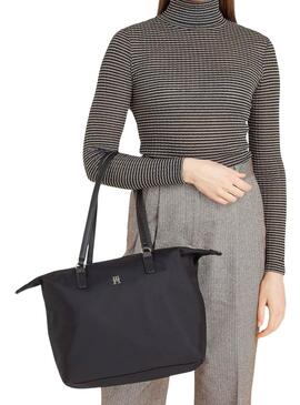 Sac Tommy Hilfiger Poppy Tote noir pour femme