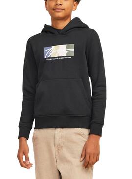 T-shirt Jack and Jones Colorblock Noir pour enfant