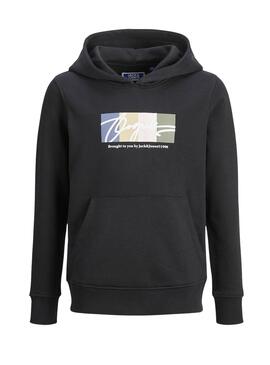 T-shirt Jack and Jones Colorblock Noir pour enfant