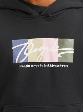 T-shirt Jack and Jones Colorblock Noir pour enfant
