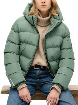 Blouson Matelassé Superdry Vert pour femme
