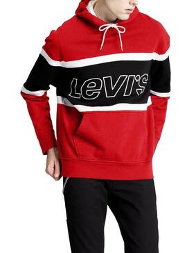 Sweat Levis Pieced Hoodie Rouge Pour Homme