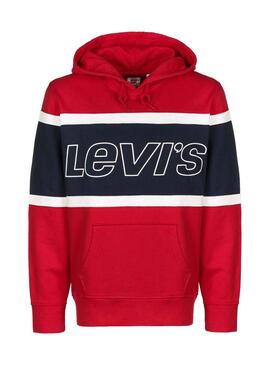 Sweat Levis Pieced Hoodie Rouge Pour Homme