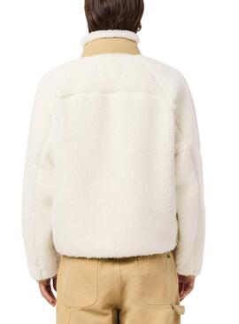 Veste Lacoste Sherpa Beige pour hommes