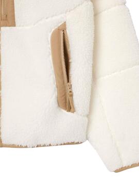 Veste Lacoste Sherpa Beige pour hommes