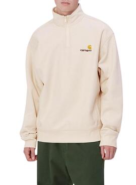 Sweat à demi-zip Carhartt beige pour homme