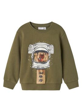 Sweat Name It Obanno Vert pour garçon