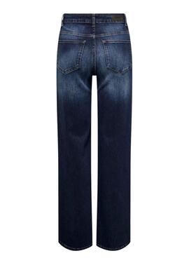 Jean Only Madison Blush Wide Leg Bleu Foncé pour femme