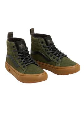 Chaussures Vans SK8-Hi Vert pour garçons