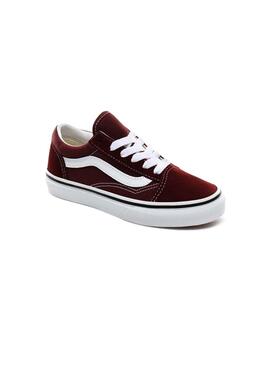 Chaussure Vans Old Skool Grenat Fille et Enfante