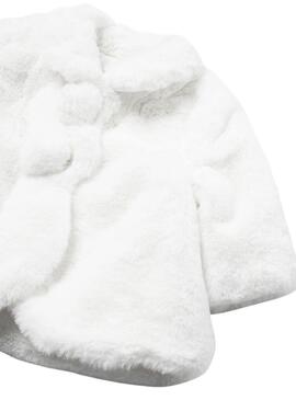 Manteau Mayoral en Fourrure Blanc pour bébé