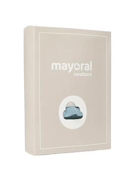 Grenouillère Mayoral Tricot Fleur Bleue pour nouveau-né