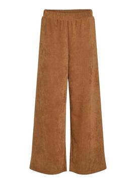 Pantalon Vila Visudas Marron Daim pour femme