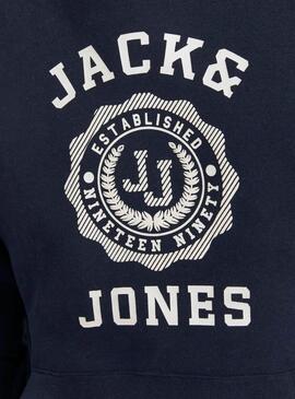 Sweat à capuche Jack and Jones Victo Marine pour homme