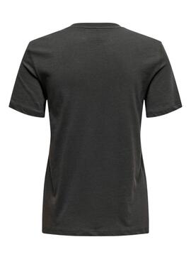 T-shirt Only Nirvana Gris et Jaune pour femme