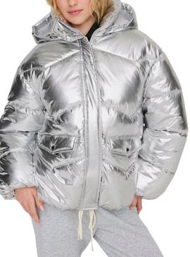 Veste Only Matelassée Pearl Argent pour femme