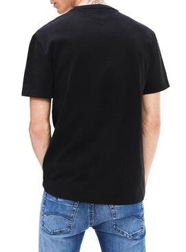 T-Shirt Tommy Jeans Flag Noir Pour Homme