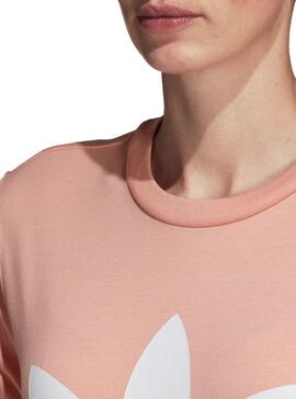 T-Shirt Adidas Trefoil Rosa Pour Femme