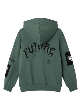 Sweat Name It Stroels Vert pour Garçon