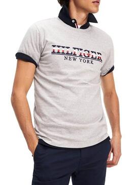 T-Shirt Tommy Hilfiger Strike Through Gris