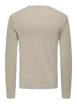 Maillot Only and Sons Phil beige pour homme