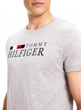 T-Shirt Tommy Hilfiger RWB Gris Homme