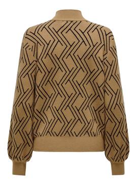 Maillot Only Lanny jacquard chameau pour femme