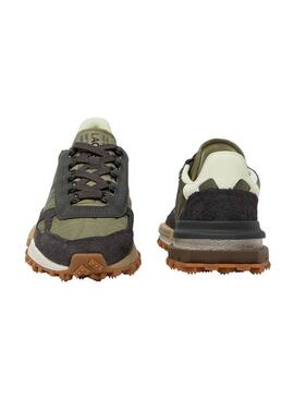 Chaussures Lacoste Elite Active vertes pour hommes
