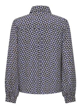 Chemise Only Svea bleue à motif pour femme