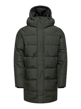 Veste matelassée Only and Sons Carl verte pour homme