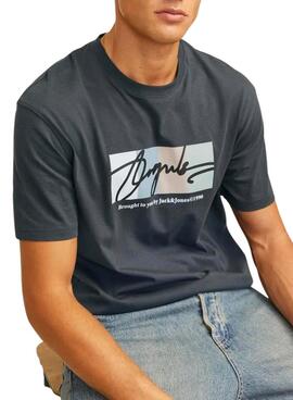 T-shirt Jack and Jones Portland verte pour homme