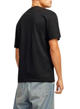 T-shirt Jack and Jones Portland noir pour homme.