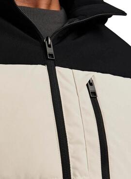 Veste matelassée Jack and Jones Eotto beige et noire pour homme