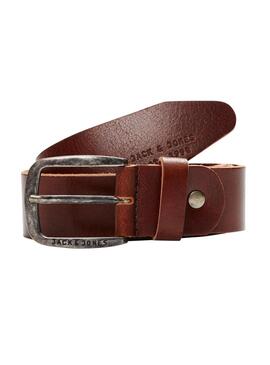 Ceinture en cuir marron pour homme Jack And Jones Paul
