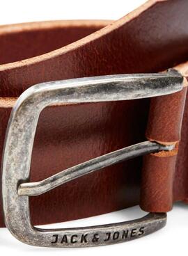 Ceinture en cuir marron pour homme Jack And Jones Paul