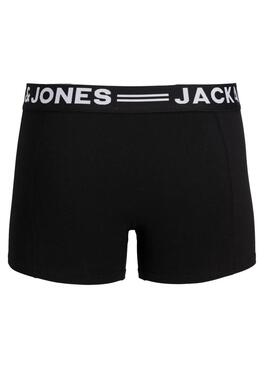 Ensemble de 3 boxers noirs Jack and Jones Sense pour hommes