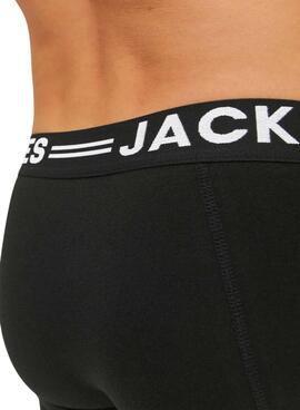 Ensemble de 3 boxers noirs Jack and Jones Sense pour hommes