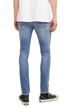 Jean Jack and Jones Glenn Fox bleu lavé pour homme