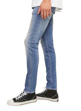 Jean Jack and Jones Glenn Fox bleu lavé pour homme