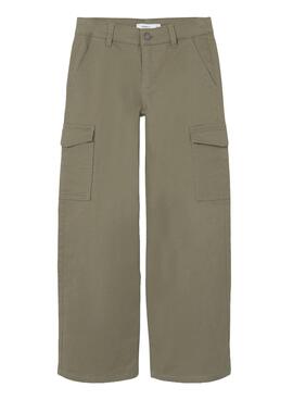 Pantalon Name It Rose cargo vert pour fille