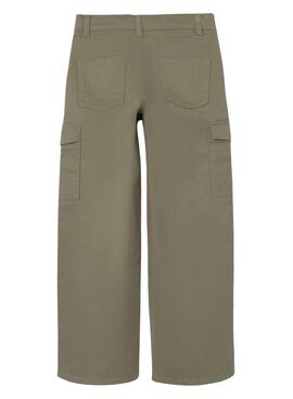 Pantalon Name It Rose cargo vert pour fille