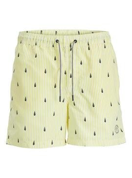Maillot de bain Jack and Jones Fiji jaune pour homme