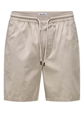 Bermuda Only & Sons Stel Life Gris pour Homme