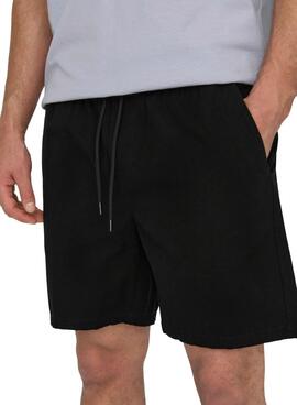 Bermuda Only & Sons Stel Life Negro pour Homme.