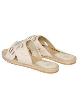 Sandales croisées beige pour femmes Superdry